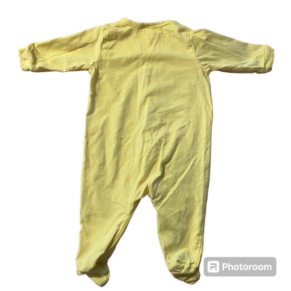 Gerber Yellow Ducks Ducky Zip Up Footie 0-3 Months One Piece Pajamas Baby Infant - Picture 3 of 4